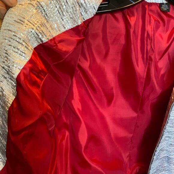 Skye's The Limit Silver Metallic Jacket Size Medium - Picture 3 of 8